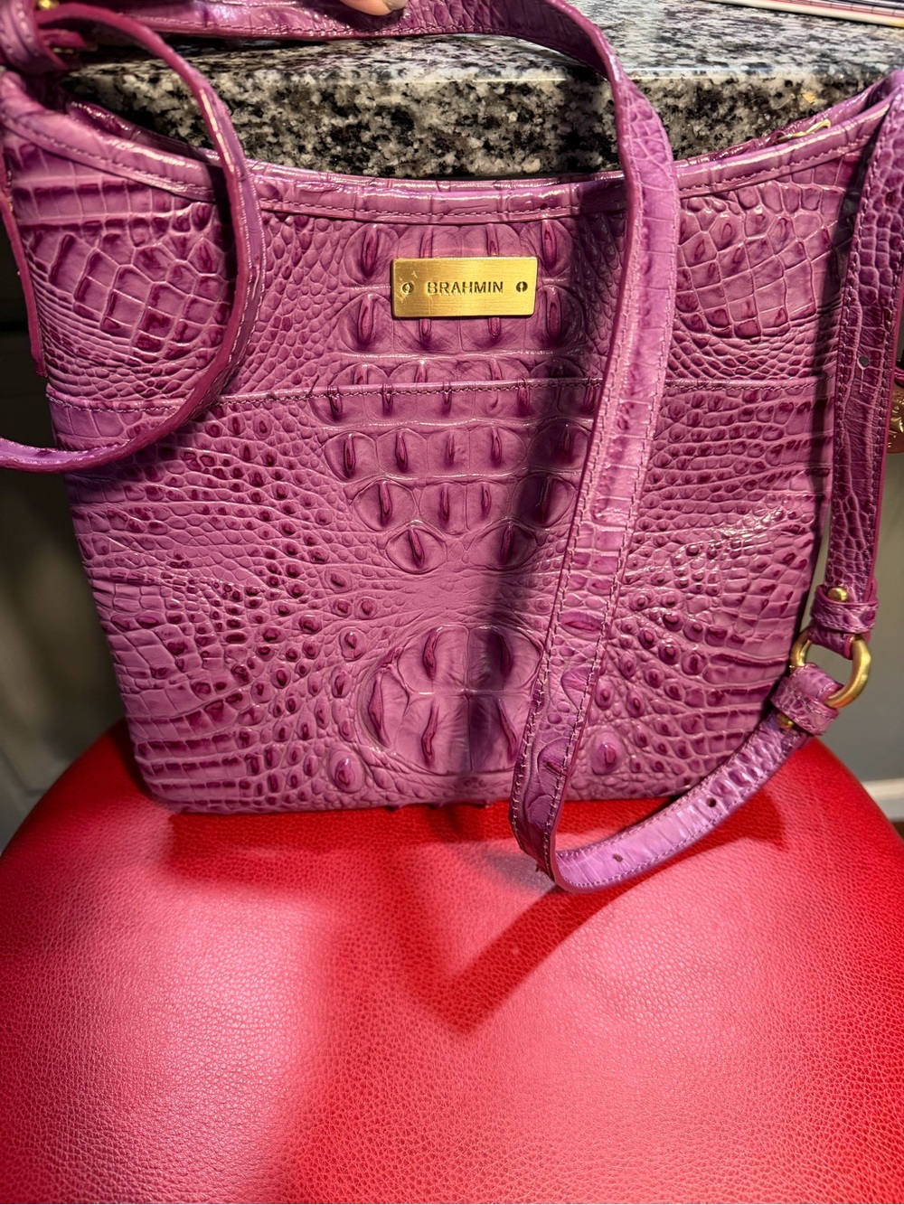 Brahmin stunning Croc-Embossed Crossbody